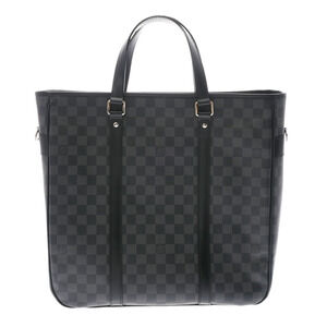 LOUIS VUITTON Damier Graphite Black Tadao Canvas Bag